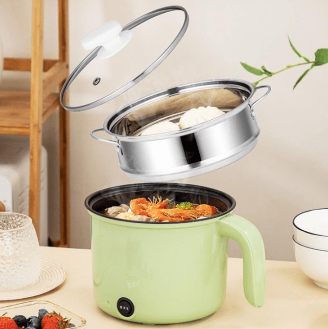 Multifunctional Mini Electric Cooker – Portable Hot Pot, Rice Cooker & Steamer