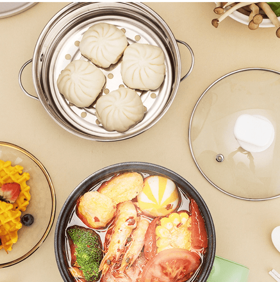 Multifunctional Mini Electric Cooker – Portable Hot Pot, Rice Cooker & Steamer