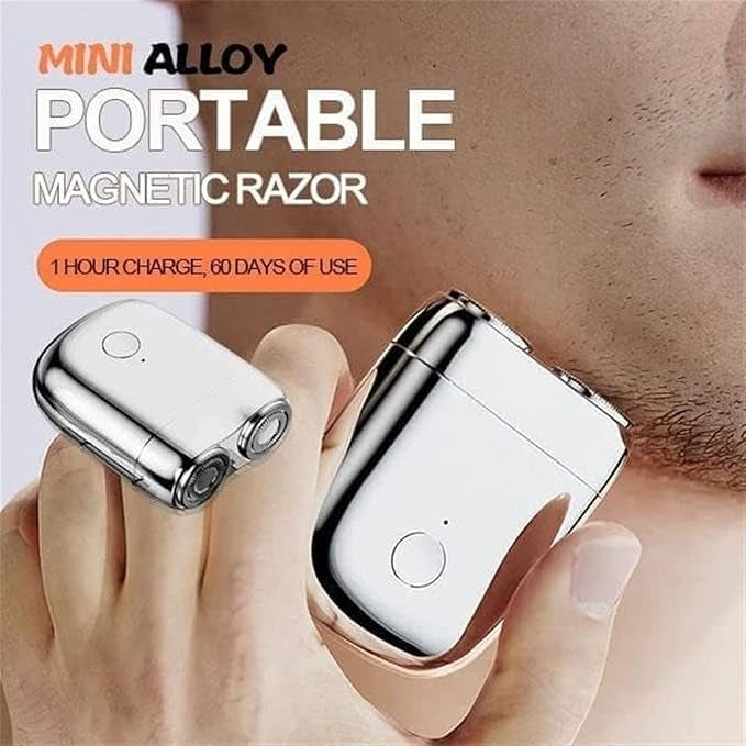 Mini Electric Shaver for Men – Double Head, Waterproof & Portable Razor