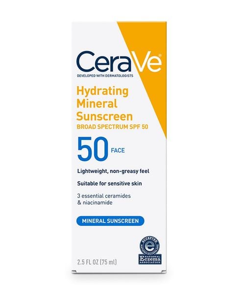 Hydrating Face Sunscreen SPF 50 – Mineral-Based, Non-Greasy Formula