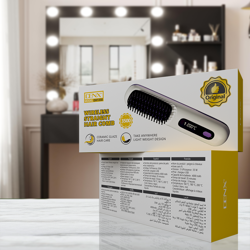 Wireless Hair Straightening Comb