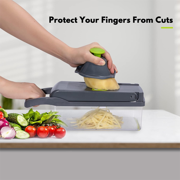 Multifunctional Vegetable Slicer – 7-in-1 Mandoline Cutter & Grater for Kitchen Use