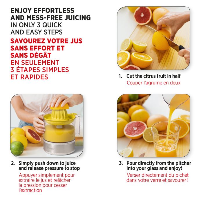 Electric Citrus Juicer Machine – 2 Cone Sizes, Quiet Motor, BPA-Free, Easy to Clean