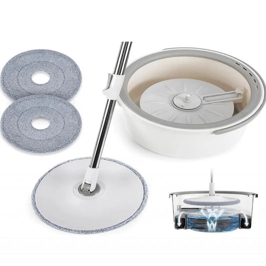 360° Rotating Floor Cleaning Mop – Microfiber Mop with Bucket System