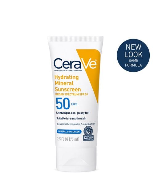 Hydrating Face Sunscreen SPF 50 – Mineral-Based, Non-Greasy Formula