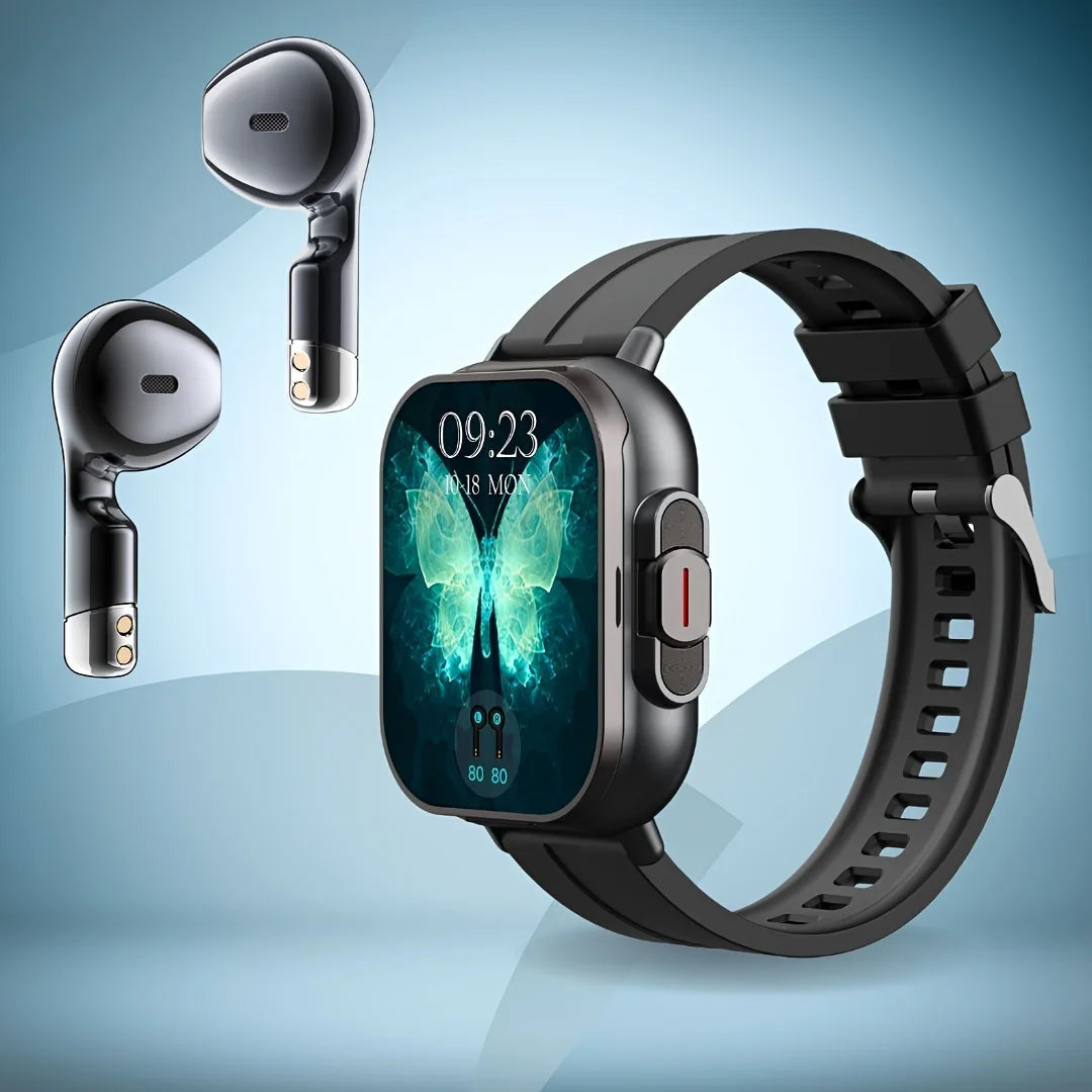 Smartwatch with Wireless Earbuds – 2-in-1 Bluetooth Smart Watch & Earbuds Combo