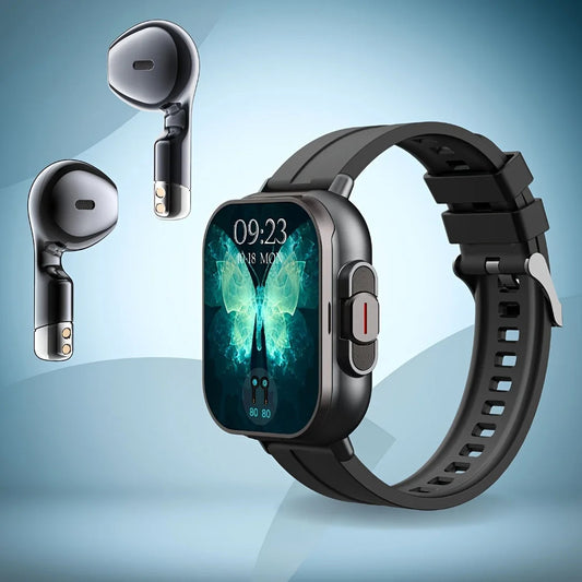 Smartwatch with Wireless Earbuds – 2-in-1 Bluetooth Smart Watch & Earbuds Combo
