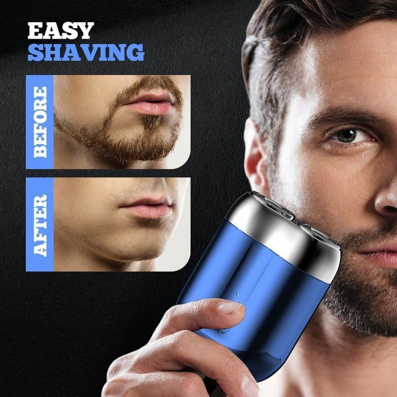 Mini Electric Shaver for Men – Double Head, Waterproof & Portable Razor
