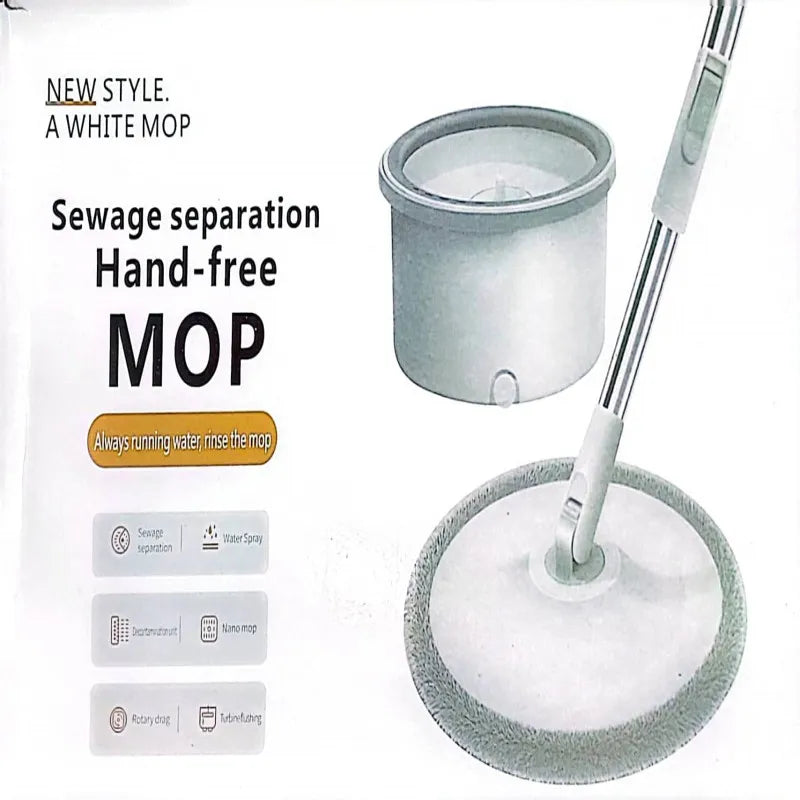 360° Rotating Floor Cleaning Mop – Microfiber Mop with Bucket System