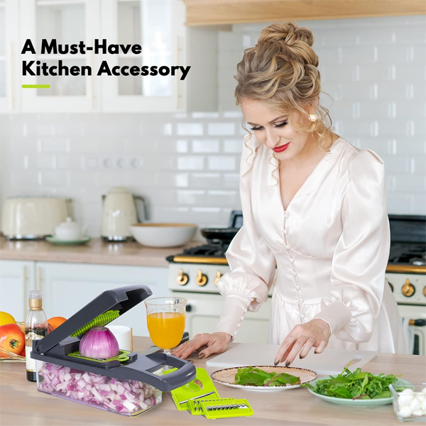 Multifunctional Vegetable Slicer – 7-in-1 Mandoline Cutter & Grater for Kitchen Use