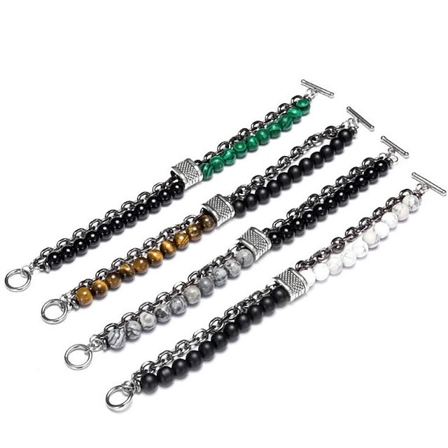 Unisex Beaded Chain Bracelet – Stylish Handmade Bracelet for Men & Women