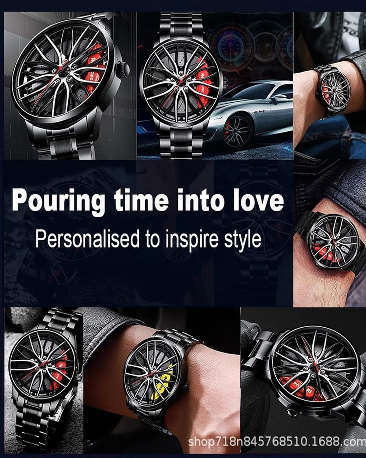 Unique Auto Rim Design Sport Watch