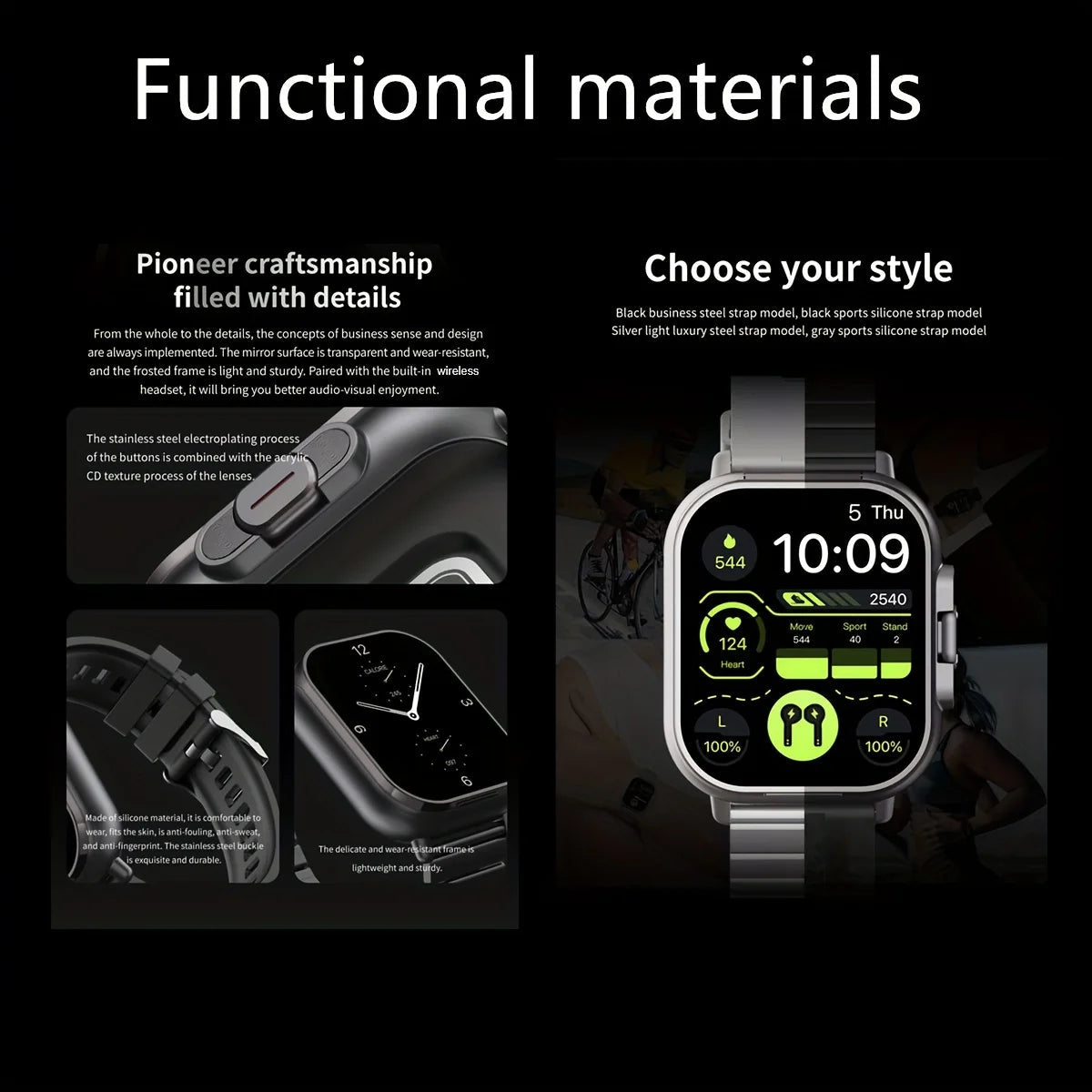 Smartwatch with Wireless Earbuds – 2-in-1 Bluetooth Smart Watch & Earbuds Combo