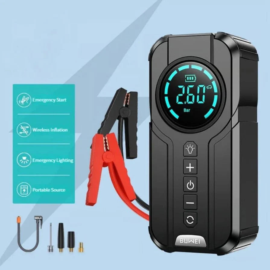 Portable Car Jump Starter with Air Compressor