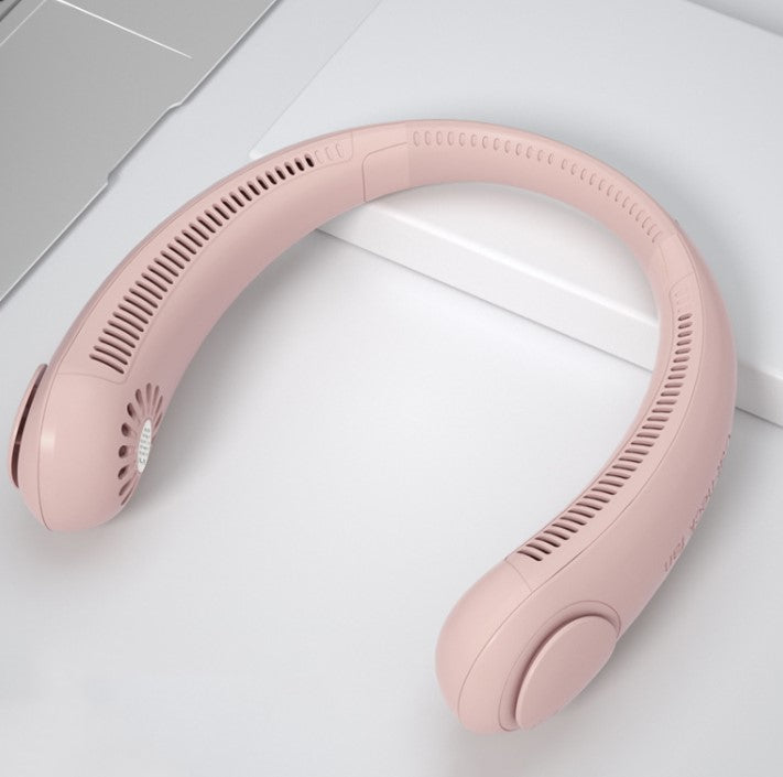Portable Hanging Neck Fan – USB Rechargeable Wearable Fan for Hands-Free Cooling